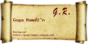 Goga Ramón névjegykártya